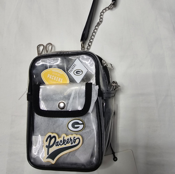 Handbags - Green Bay Packers WEAR by Erin Andrews Clear Stadium Crossbody Bag